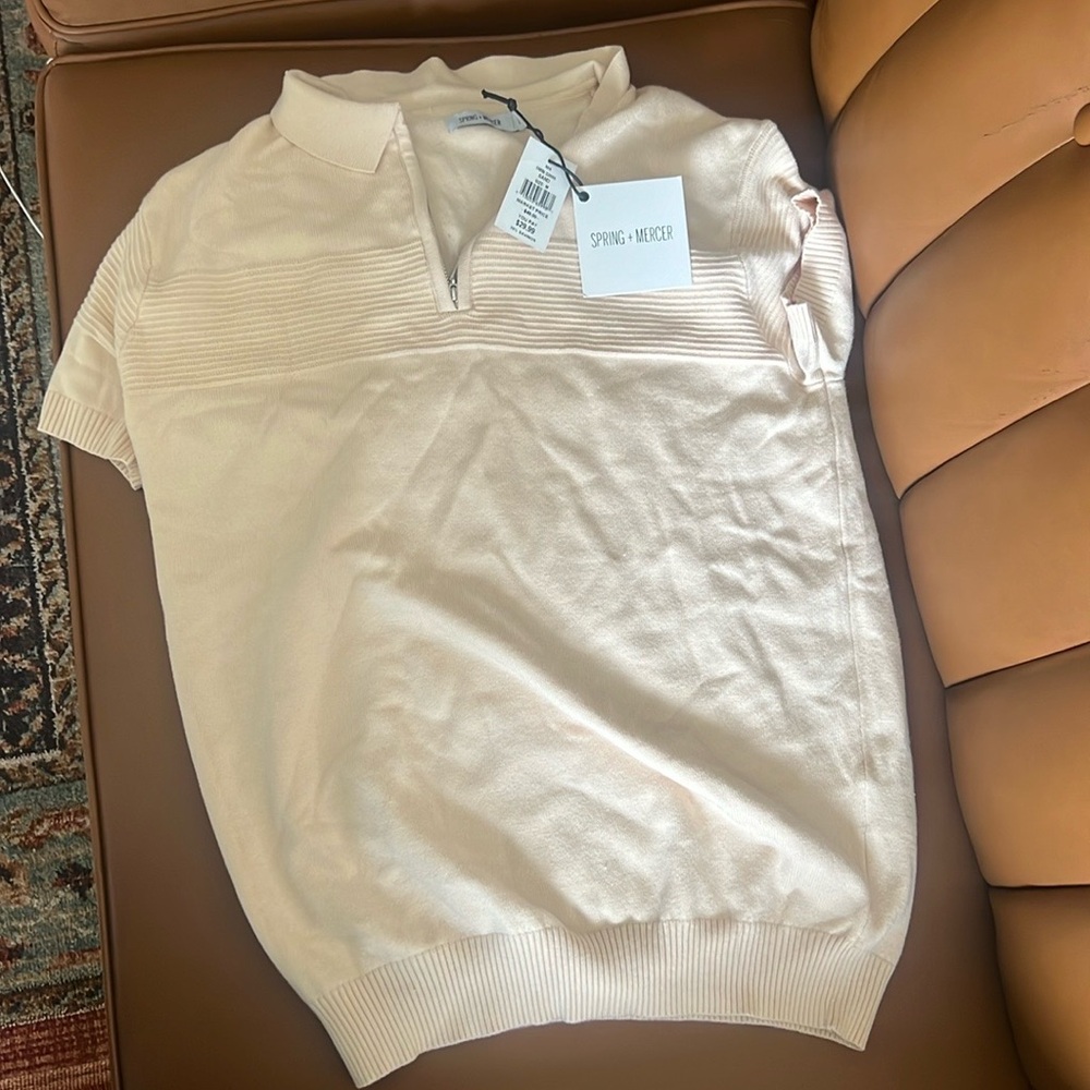 Spring + Mercer Zip up polo
